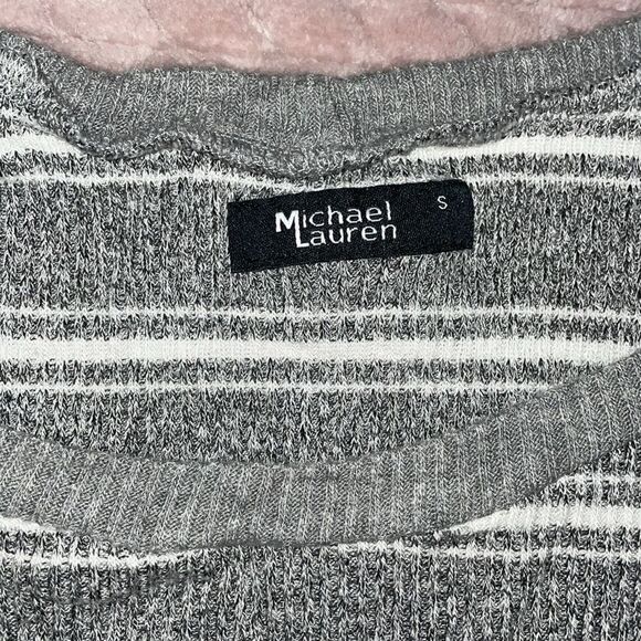 Michael Lauren Gray Indio Raglan Color Block Pullover - Picture 2 of 5